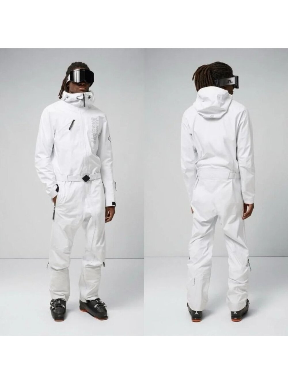J. Lindeberg Aerial Shell One Piece Snowsuit White Size Large NWT